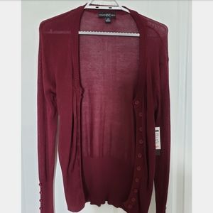 Burgundy cardigan